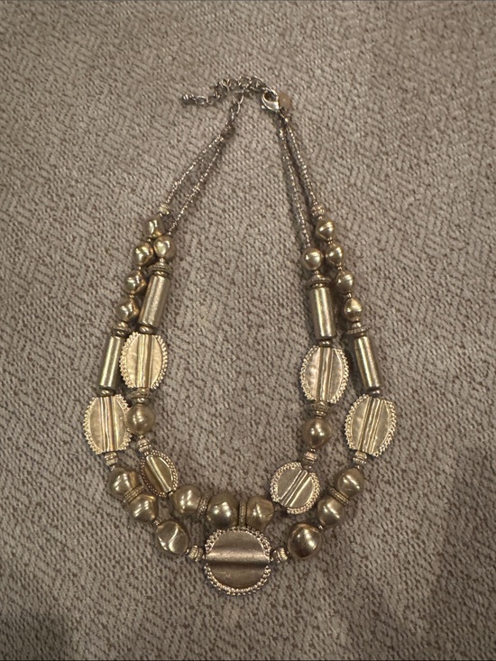 Chico's Jewelry - Chico's Gold Multi-Layer Beaded Necklace